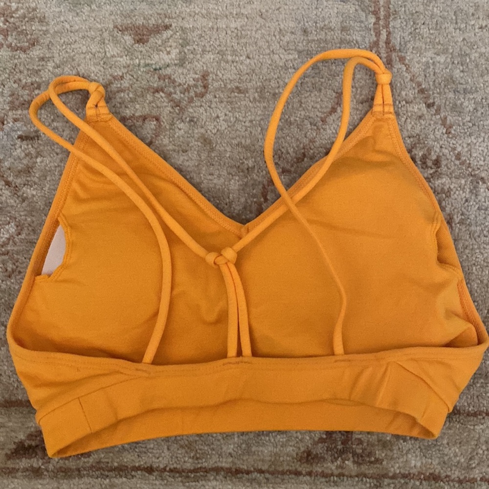 Fabletics Tangerine Colored Strappy Sports Bra - Picture 8 of 8